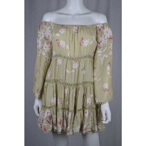 Jaase Off Shoulder Floral Boho Dress LT78R - Picture 6 of 12